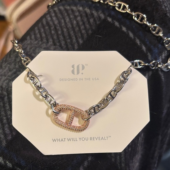 Bomb Party Jewelry - Luxe Layer separate: Hematite and Rose Gold necklace